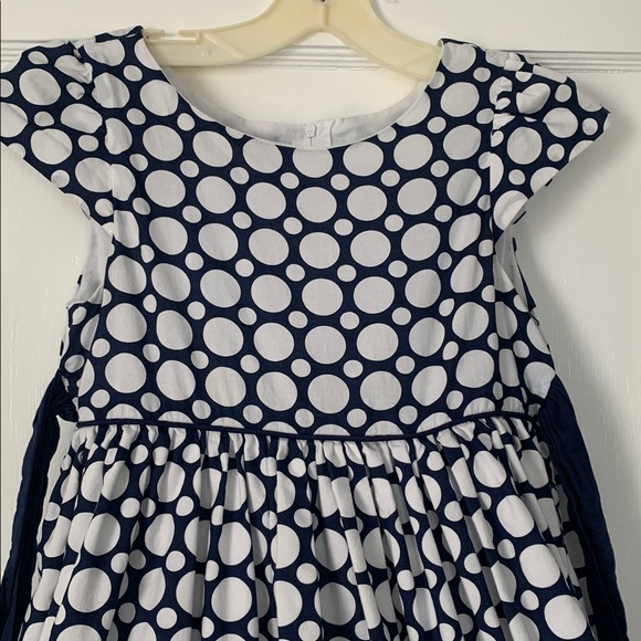 Biscotti Blue & White Dot Dress 10 EUC Ties in back - Picture 3 of 15